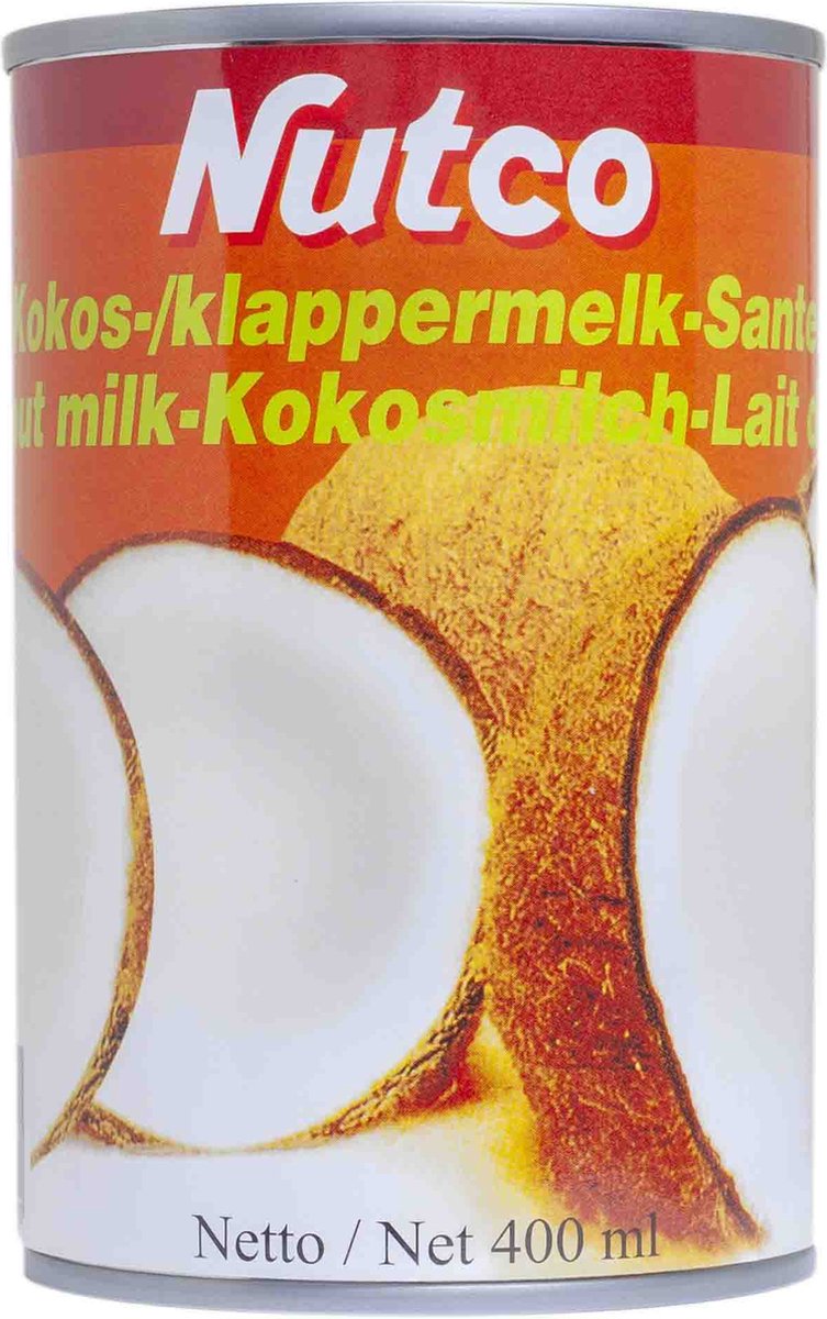 Nutco | Kokosmelk | Kokosmelk | vegetarisch | santen | klappermelk | voordeelpak (12x400 ml)