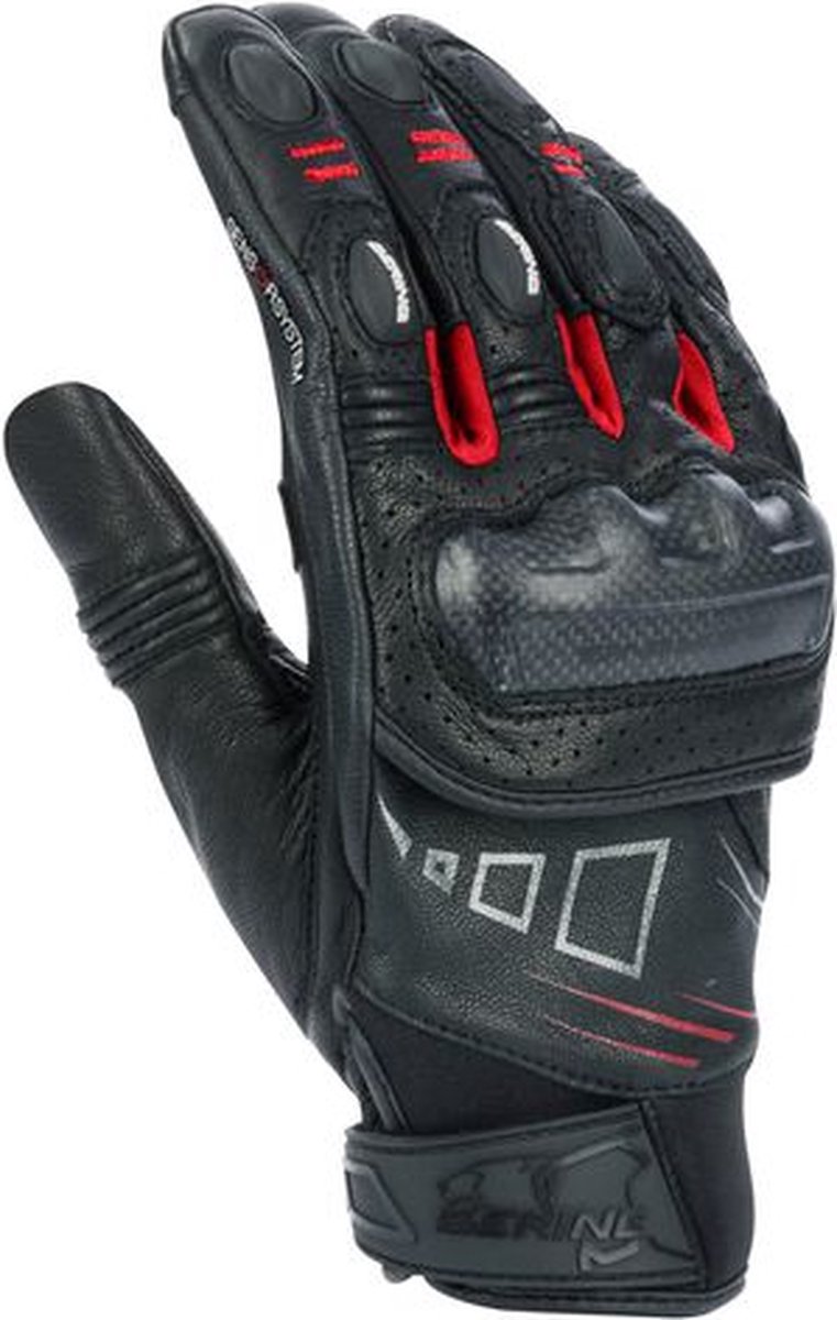 Bering Razzer Black White Red Gloves T12 - Maat T12 - Handschoen