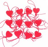 Vriendschapshartje - Gelukspoppetje hart - hartvormig cadeau - hartje gelukspoppetjes - gelukshanger - geluksbrenger - uitdeelcadeau - 12 stuks - dozijn