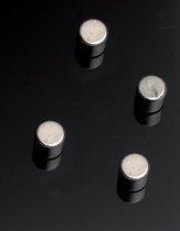 Naga magneet voor glasborden, cilinder, 4 stuks
