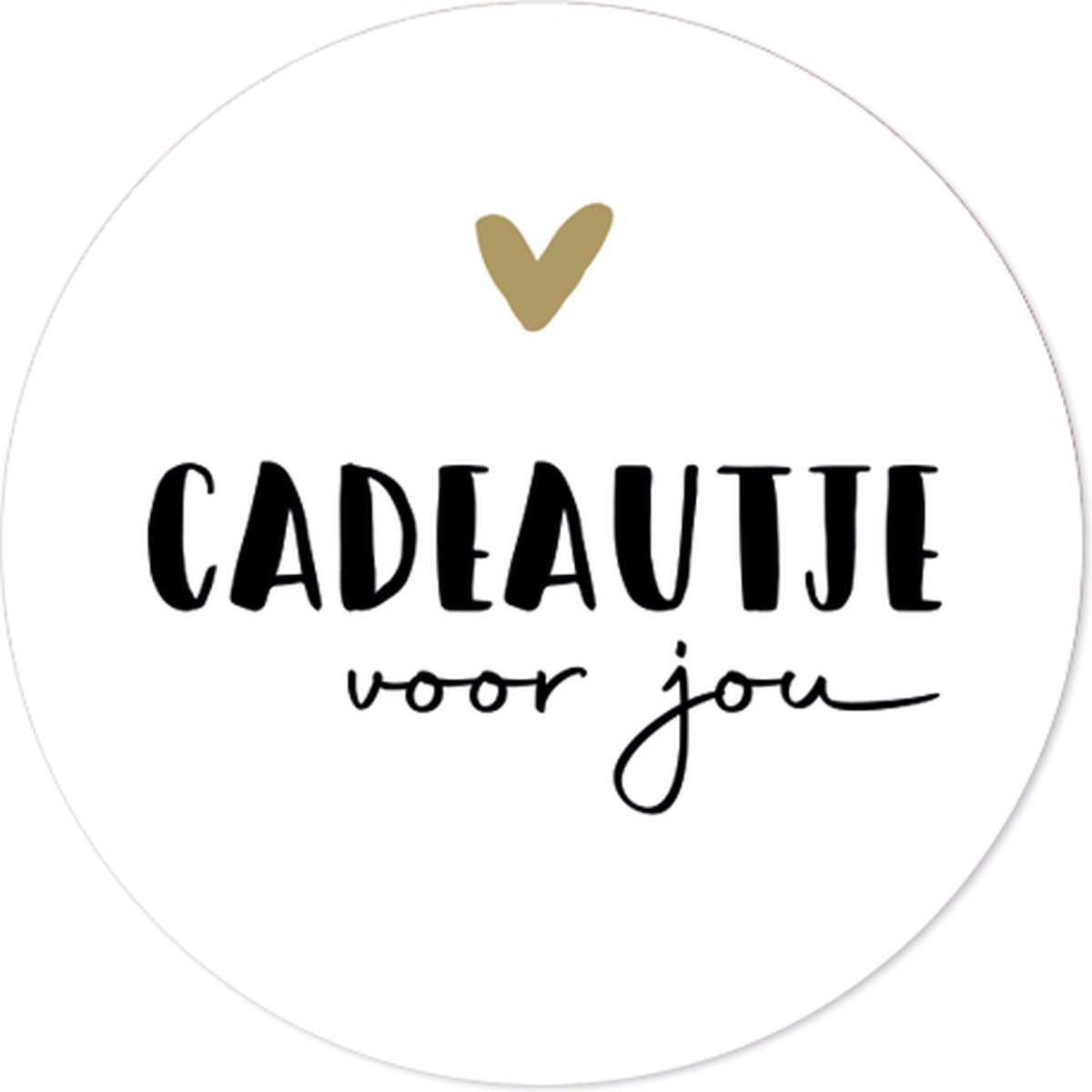 Sticker cadeautje voor jou wit op rol 250st.