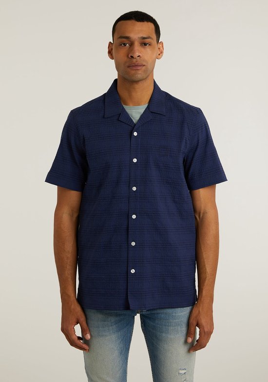 Chasin' Overhemd Polo shirt Doby.S Summar Donkerblauw Maat S
