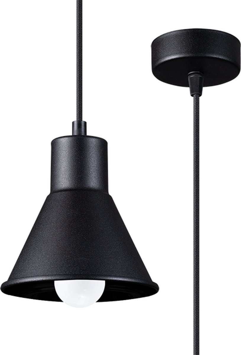 Hanglamp Taleja 1 - Hanglampen - Woonkamer Lamp - E27 - Zwart