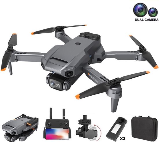 SefSay P8 Drone - Drone met camera - Obstakel ontwijking - Drones - Mini drone - Drone met camera voor buiten - Drones met camera voor volwassenen - Inclusief opbergtas en 2 accu's
