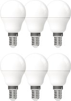 ProLong LED Lampen bol - Kleine E14 fitting - Warm wit - 4.5W (40W) - 6 stuks