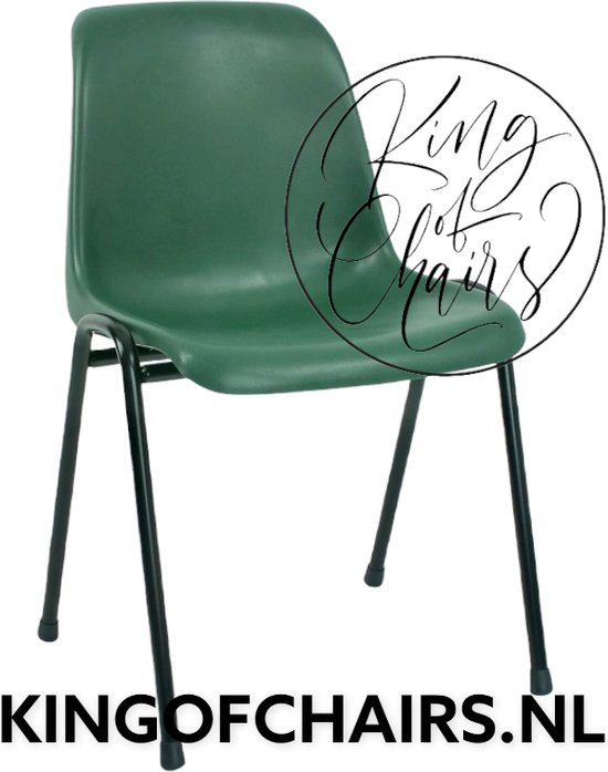 King of Chairs model KoC Daniëlle groen met zwart onderstel. Stapelstoel kantinestoel kuipstoel vergaderstoel tuinstoel kantine stoel stapel stoel kantinestoelen stapelstoelen kuipstoelen De Valk 3360 keukenstoel bistro eetkamerstoel