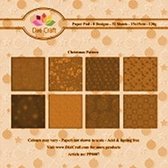 Dixi Craft - Paperpack - 152 x 152mm - Floral Pattern: Orange - PP0006