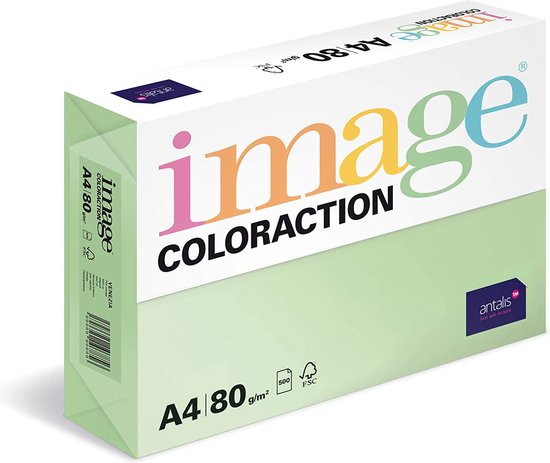 Image Coloraction Papier - Pastel groen - 80 gram