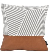 Housse de coussin Vida Nova #2 | Katoen /cuir PU/cuir artificiel | 45 x 45 cm