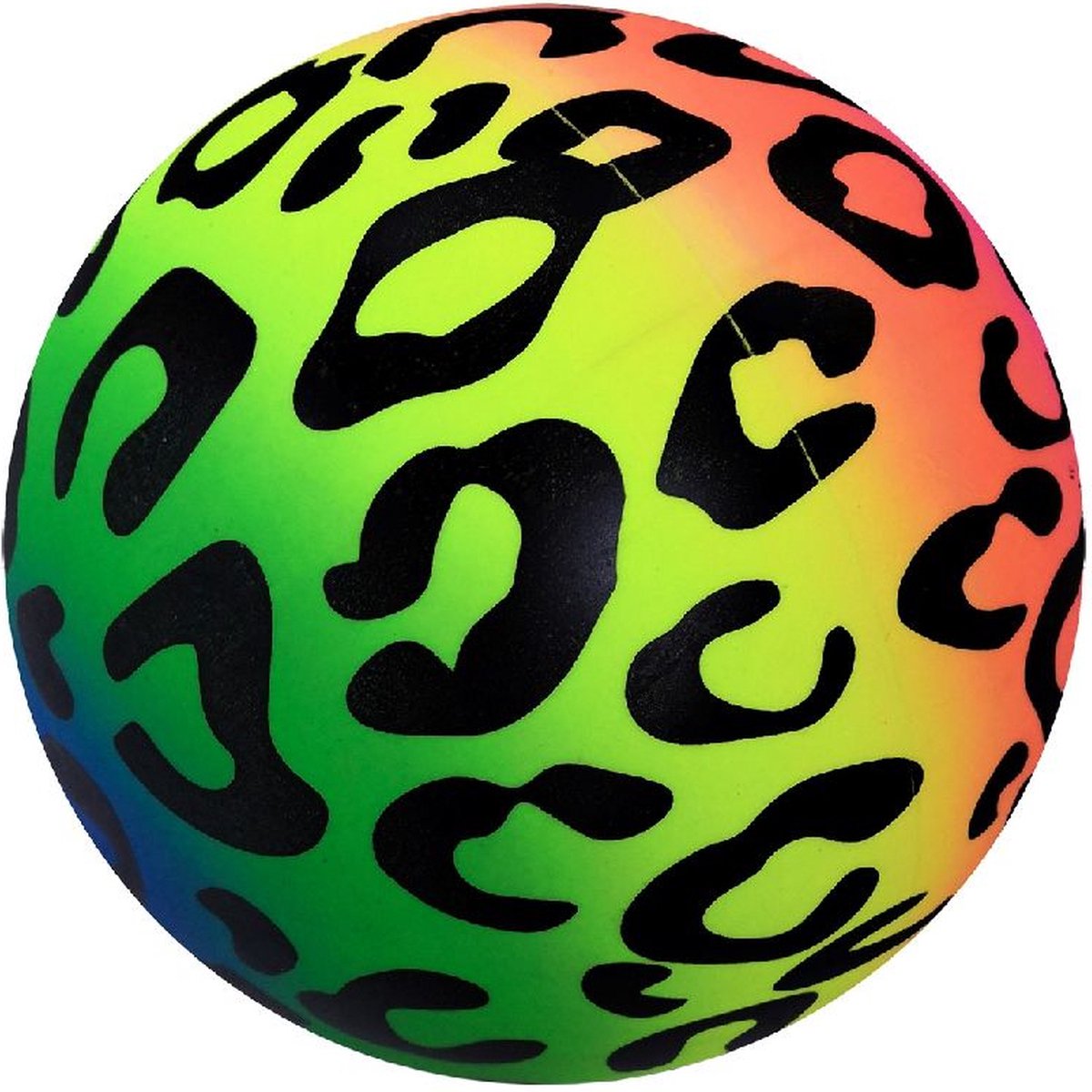 Van der Meulen Rainbow Luipaard bal - 20cm - Vrolijke kleuren - Vanaf 12 maanden