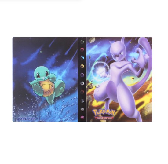 Thumbnail van een extra afbeelding van het spel Verzamelmap geschikt voor Pokémon - Plek voor 240 kaarten - 4 pocket dubbelzijdig - A5 - Mewtwo
