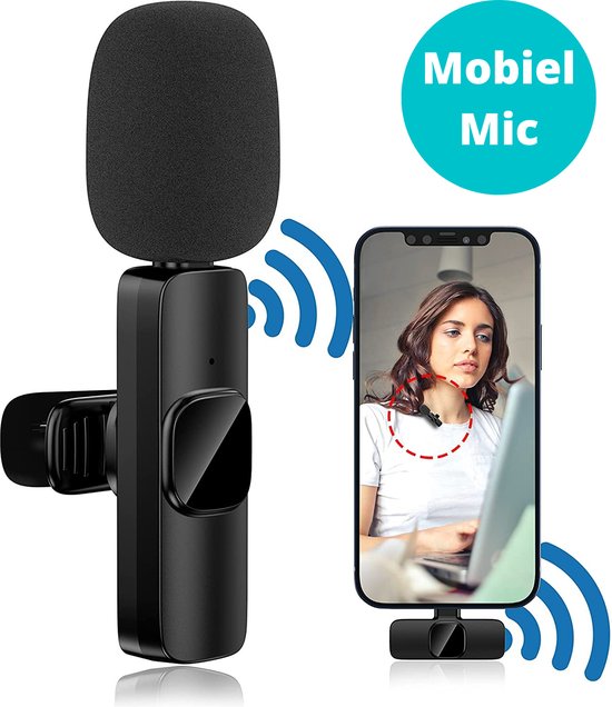 Microphone professionnel sans fil - Apple Mic - microphone cravate - Sans  fil -... | bol.com