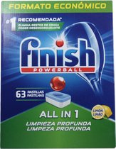 Finish Vaatwasser Powerball 63 Tabletten - All In One - Lemon