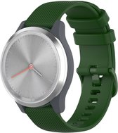 Strap-it Horlogebandje 18mm - Siliconen bandje geschikt voor Garmin Vivoactive 4s / Vivomove 3s / Venu 2s - groen