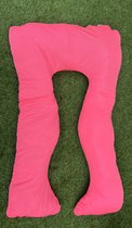 Voedingskussen - Zwangerschapkussen - Zijslaapkussen - Tweedelig - Bodykussen kleur Fluor roze