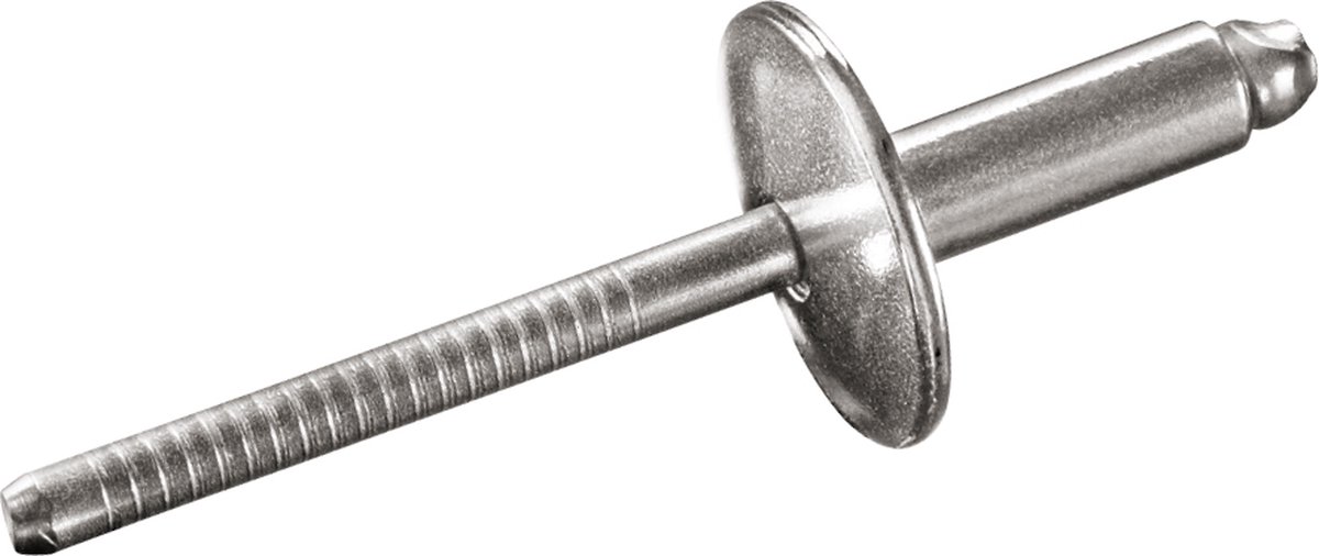 GOEBEL® - 500 x Blindklinknagels 3,2 x 10 mm - RVS A2 / RVS A2 - Grote kop - STANDARD - 7031132100 - Popnagel