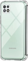 Coque Samsung Galaxy A22 5G - Coque arrière transparente anti-choc hybride en Siliconen transparente