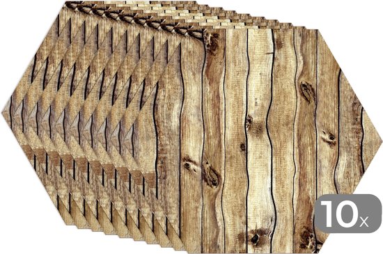 Napperons hexagon - Sets de table sets de table - Set de table hexagone - Rural - Abstrait - Étagère - 10 pièces