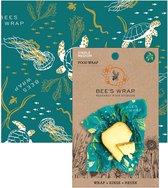 Bee's wrap - single medium Ocean - Duurzaam Lunch Verpakken - Eco Alternatief Voor Boterhamzakjes En Folies