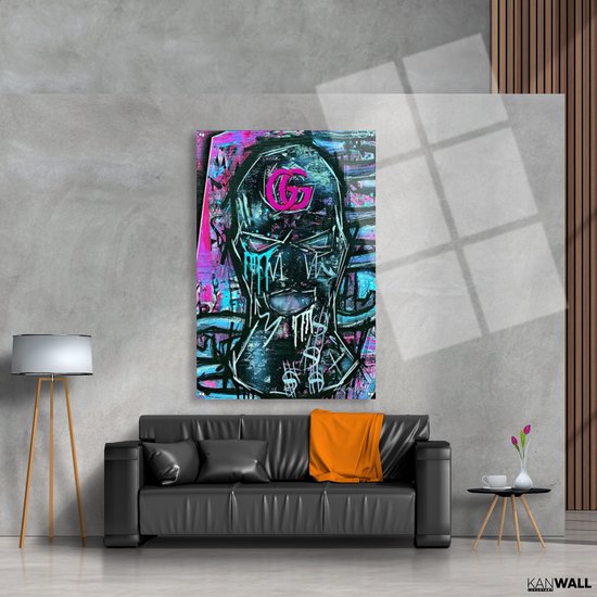 Luxe Plexiglas Schilderij Gucci Graffiti | 100x150 | Woonkamer | Slaapkamer | Kantoor | Muziek | Design | Art | Modern | ** 5MM DIK**