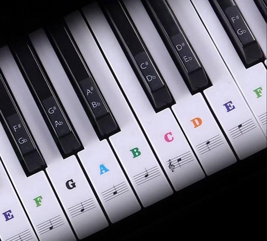 Étiquettes amovibles de notes de clavier de piano pour débutant