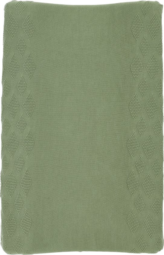 Meyco Baby Diamond aankleedkussenhoes - biologisch - forest green - 50x70cm — afbeelding 5