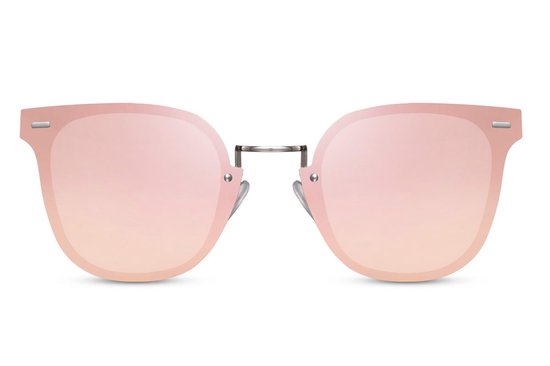 Joboly Cat Eye Zonnebril - Zilverkleurig Frame - Roze Lenskleur - Spiegelend - Dames van Joboly — afbeelding 2
