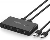 UGREEN - USB 2.0 sharing switch met 4 poorten - zwart
