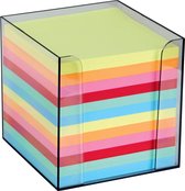 Cube mémo Folia 9,5x9,5x9,5 cm - Support avec feuilles de mémo colorées