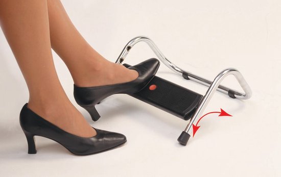 60084 - Voetensteun | Massage Rollers | 2 Hoogte standen | Zwart - DESQ