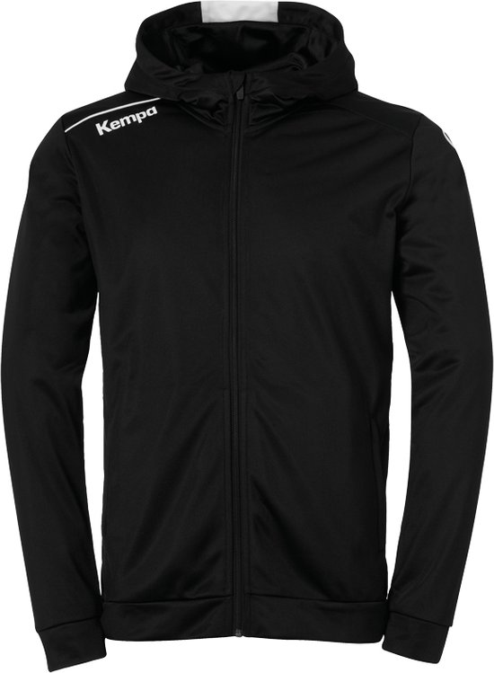Kempa Player Hood Jacket Zwart-Wit Maat XL