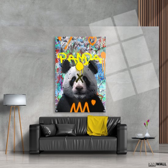 Luxe Plexiglas Schilderij Panda | 40x60 | Woonkamer | Slaapkamer | Kantoor | Muziek | Design | Art | Modern | ** 5MM DIK**