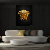 Luxe Canvas Schilderij Versace Medusa | 100x150 | Woonkamer | Slaapkamer | Kantoor | Muziek | Design | Art | Modern | ** 2CM DIK! **