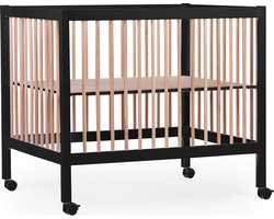 Childhome Park 97 Box met wieltjes - Verstelbaar op 3 hoogtes - Hout – Zwart/naturel - 98 x 78 x 82 cm