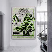 Luxe Canvas Schilderij Monopoly LV | 100x150 | Woonkamer | Slaapkamer | Kantoor | Muziek | Design | Art | Modern | ** 2CM DIK! **