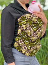 African Print Baby Sling / Baby Carrier / baby wrap / baby sling - Vert / jaune - Porte- Bébé wrap