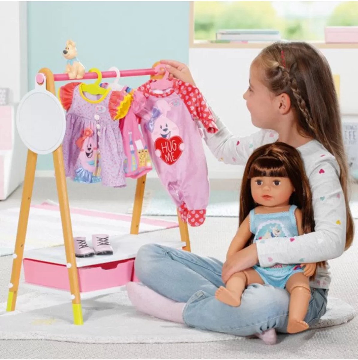 BABY born - Kledingrek - Poppenkleertjes - Incl kledinghangers — afbeelding 8