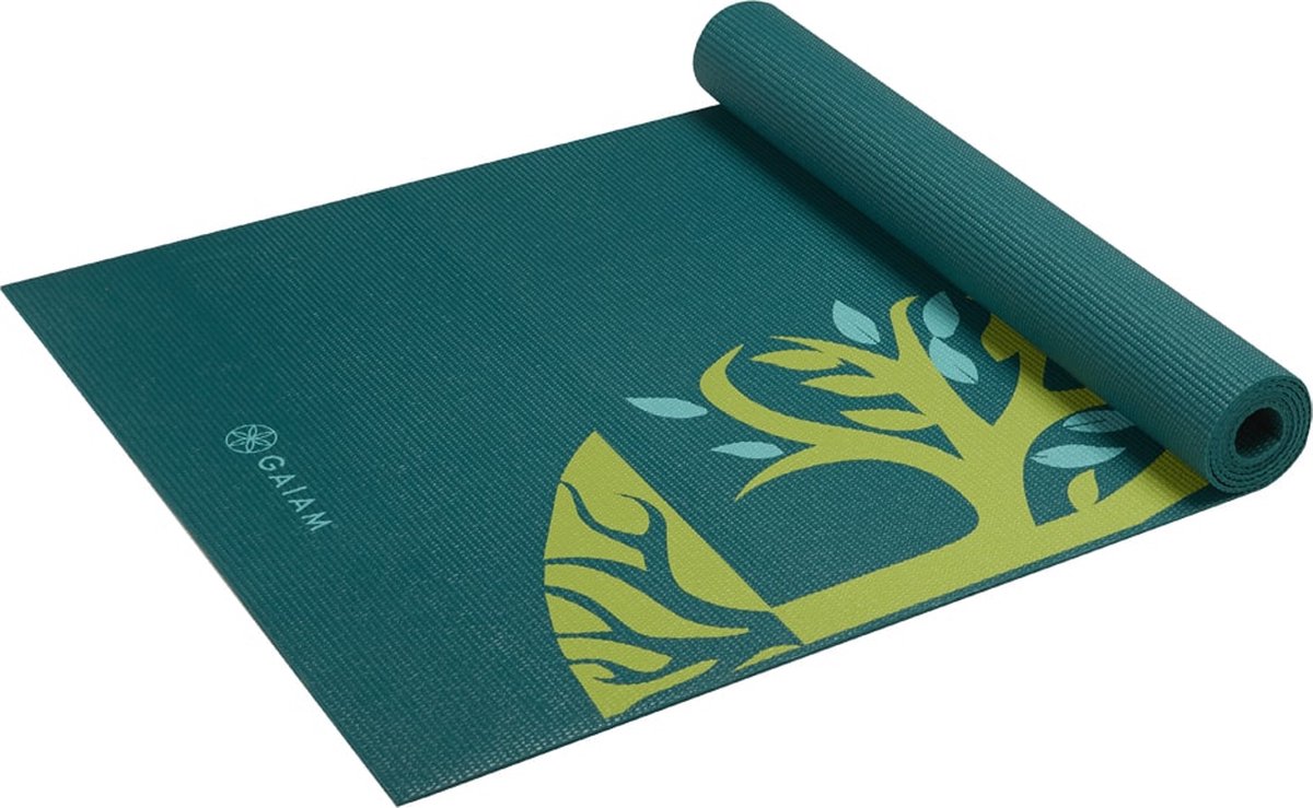 Gaiam - Fitness- / Yogamat Groen 172cm - 4mm Dik