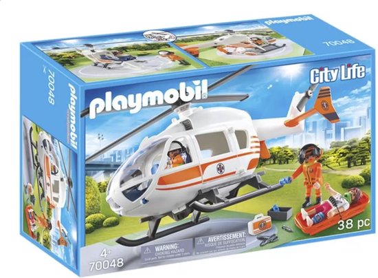 PLAYMOBIL City Eerste hulp helikopter - 70048 bol.com