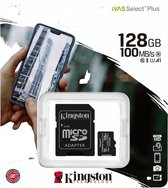 Kingston - Micro SD geheugenkaart - Canvas Select Plus - MicroSDXC - 128 GB -  incl. SD-adapter
