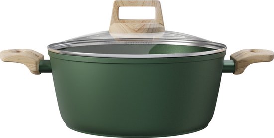 Forest, Braadpan met deksel – Ø 16 cm – 100% gerecycled aluminium – geschikt voor alle warmtebronnen - duurzame pan – PFOA vrij – sudderpan – stoofpan – 2.5 L