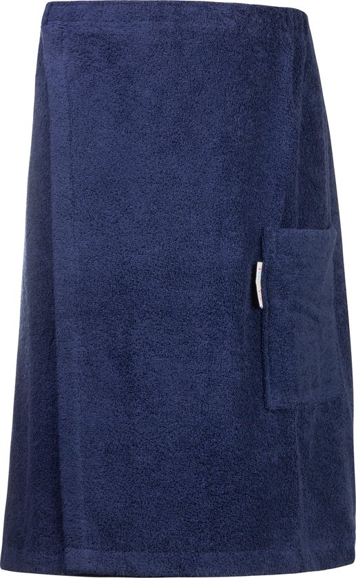 ARTG® Towelzz - Sauna Kilt - Heren - met klittenband - Donkerblauw - French Navy - (tot 150 cm heupomvang)