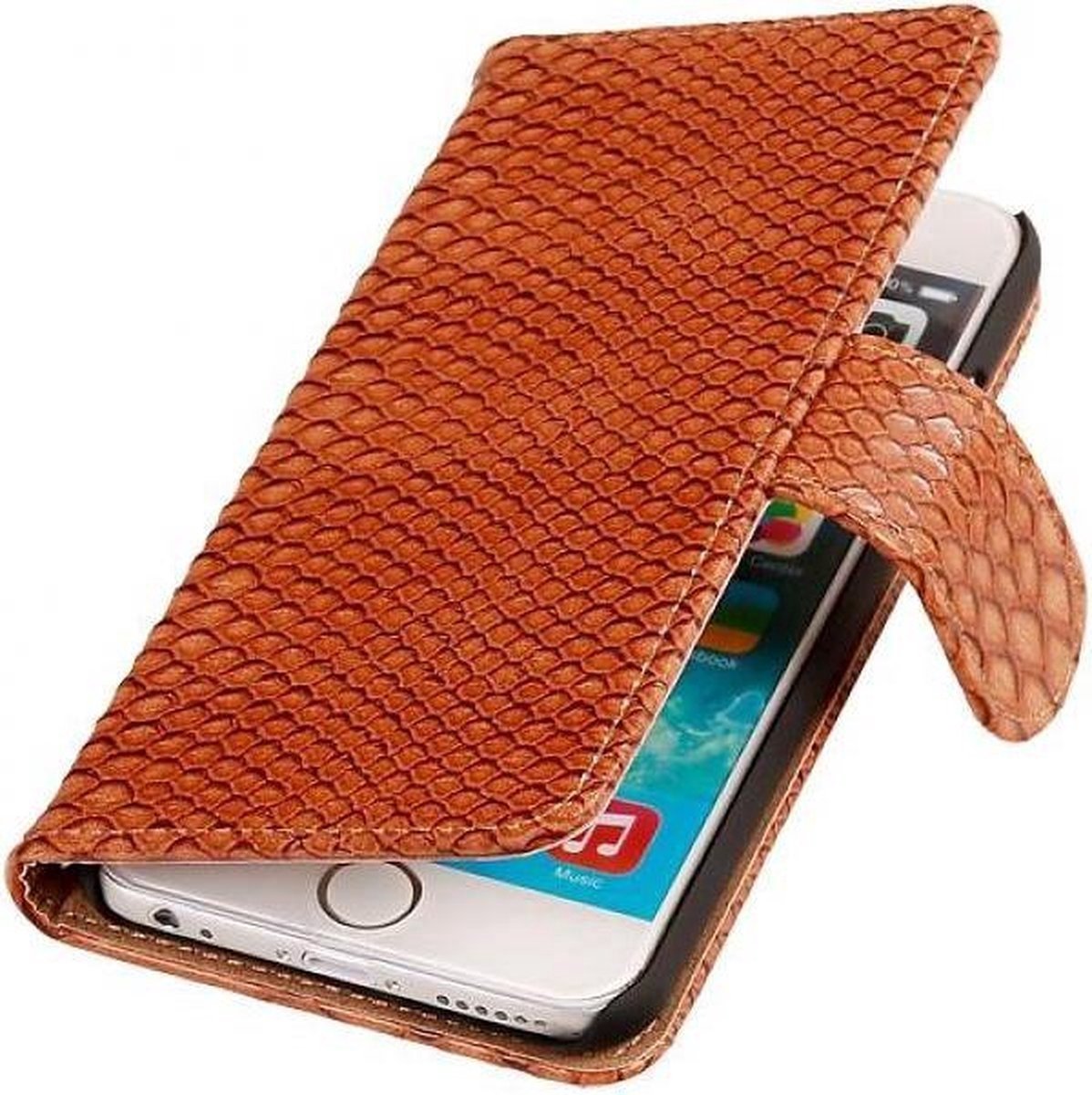 Slang Bookstyle Hoes - Geschikt voor iPhone 6 Plus Bruin