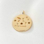 Sterrenbeeld 14k Vergulde hanger - Constellation 14k Gold Plated Pendant - Leo/Leeuw