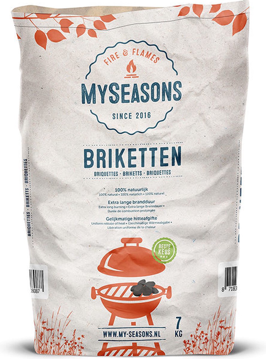 MySeasons - Briketten 8kg - 100% natuurlijk - Lange Brandduur