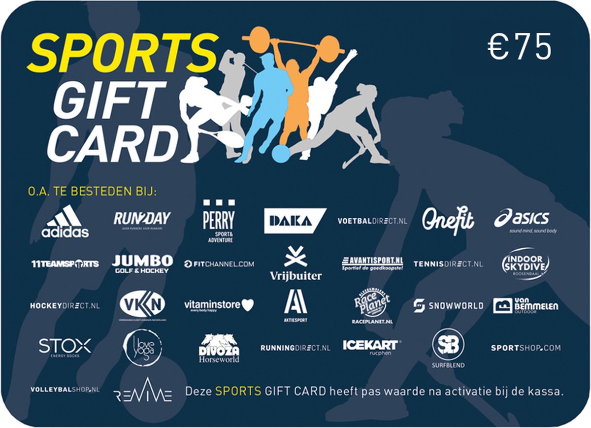 Sports Gift Card - Cadeaukaart 75 euro