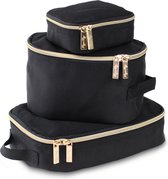 Itzy Ritzy Pack Like a Boss™ - Packing Cubes - Bagage Organizers - Black & Gold
