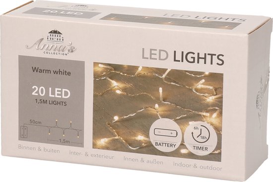 Kerstverlichting met timer 20 warm witte lampjes op batterijen | bol.com