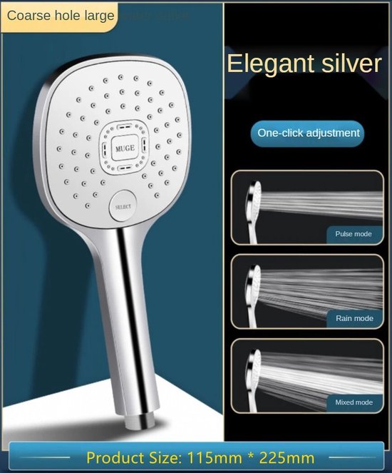 Nolad® Smartactive Douchekop 3 Sproeistanden ABS 360° Straal Badkamer...