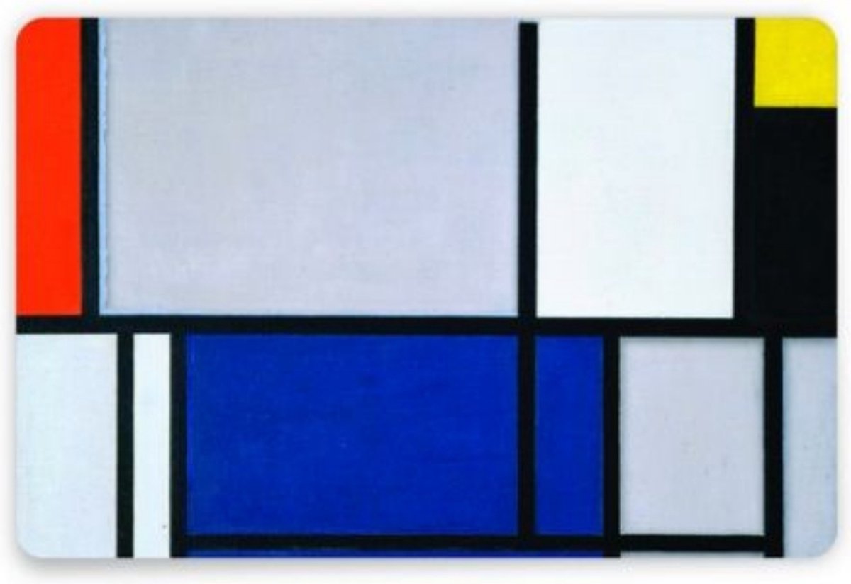 MTDay Art placemat-Mondriaan Compositie rood vlak